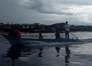 Pumpboat from one of Semporna's Water Villages